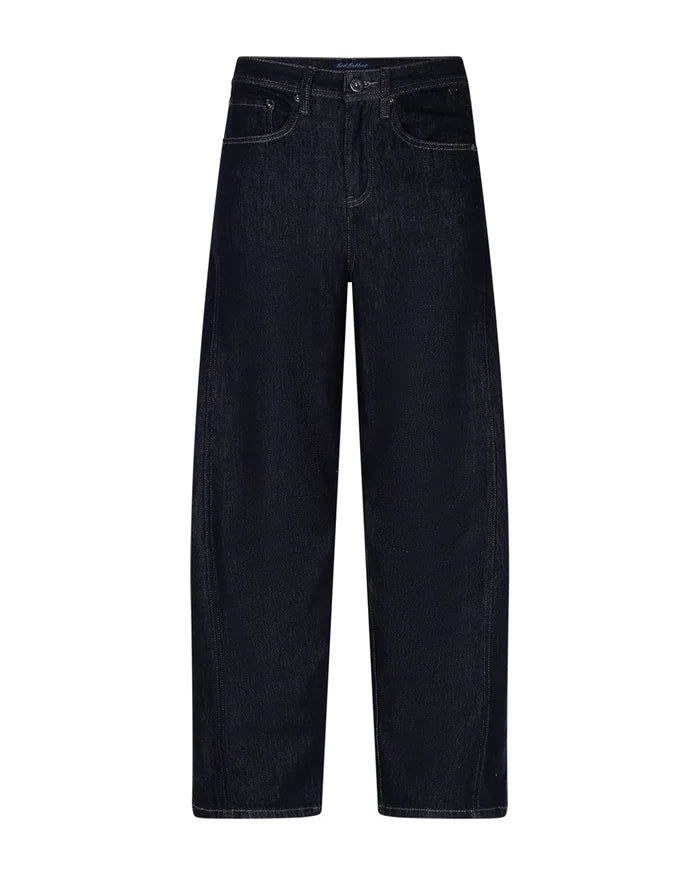 Cayla Dark Blue Barrel Jeans L28