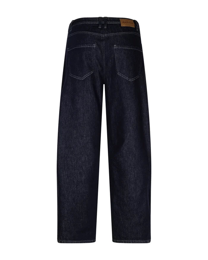 Cayla Dark Blue Barrel Jeans L28