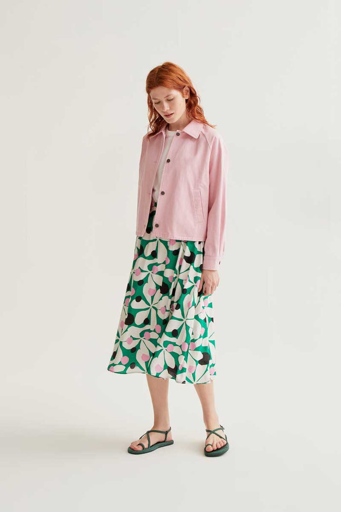 CF Hosta Print Midi Skirt