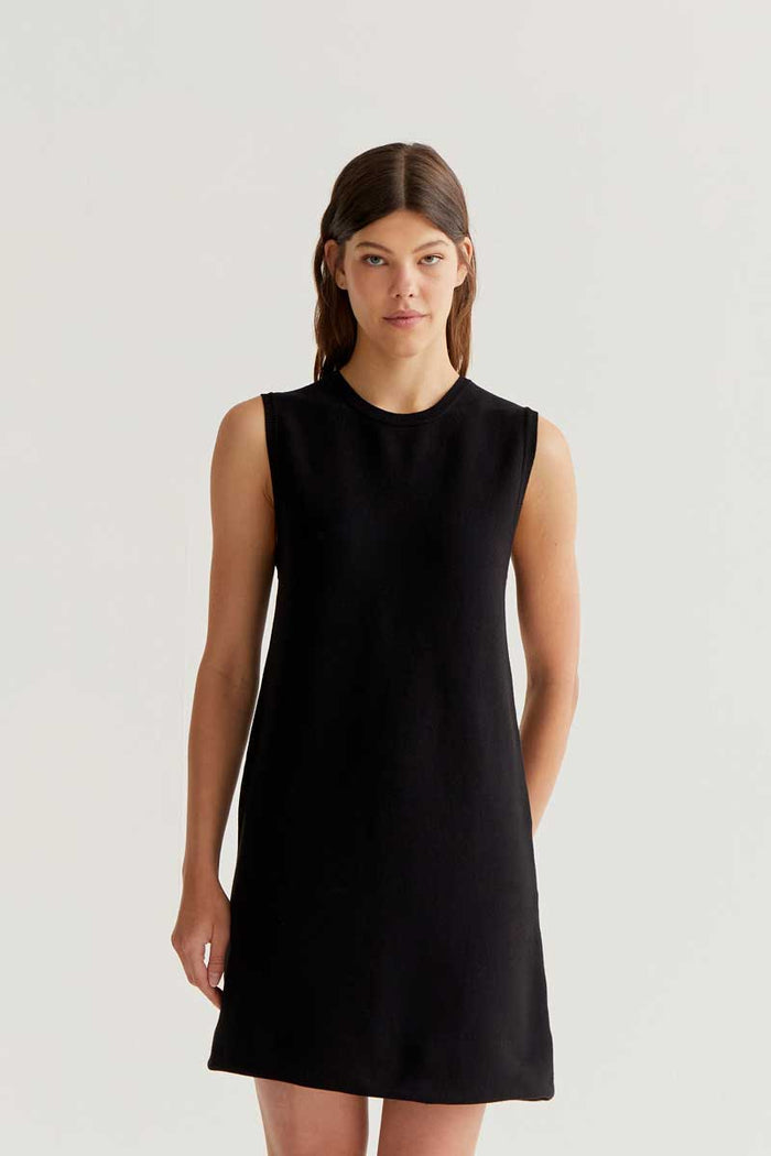 CF Short Black Fine Knit Dress