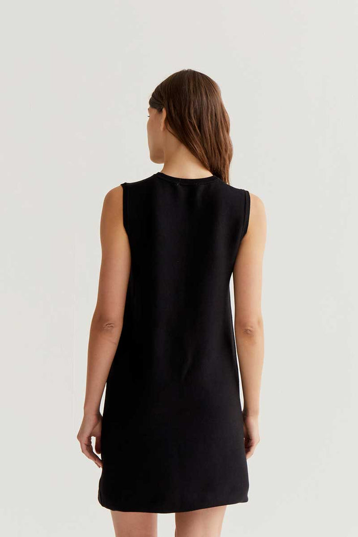 CF Short Black Fine Knit Dress