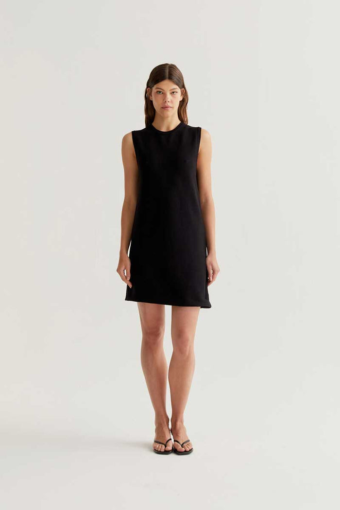 CF Short Black Fine Knit Dress