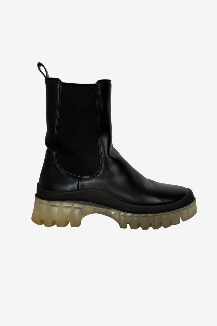 Charles & Keith Transparent Sole Chelsea Boots