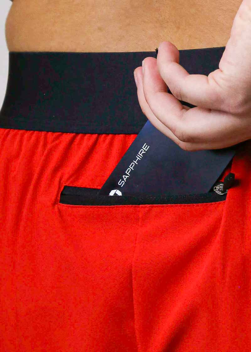 Women's Red 1.5" Split Short