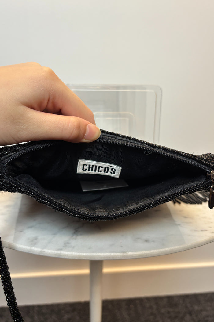 Chico's Embellished Beaded Coy Fish Purse image 1
