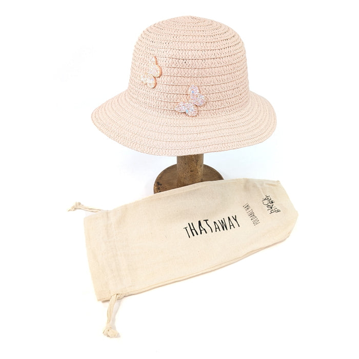 Childrens Butterfly Hat Pink (54cm)