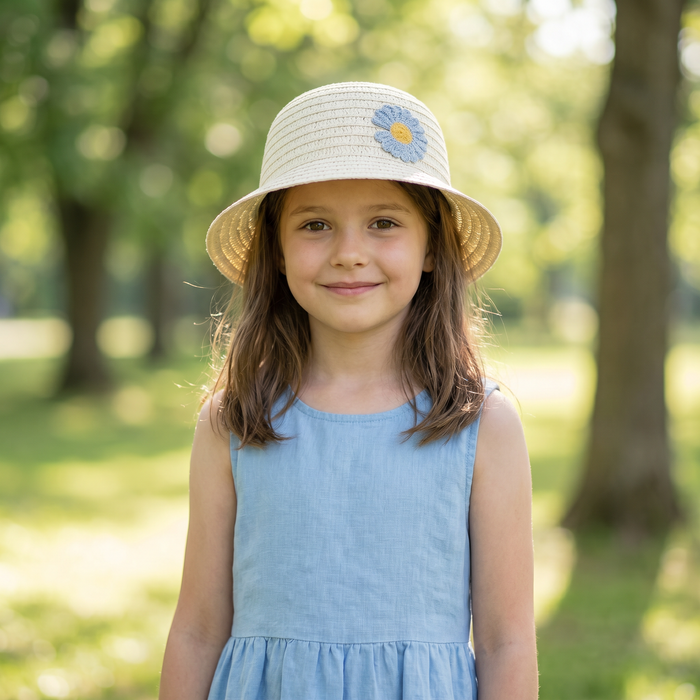 Childrens Daisy Hat (54cm) | Kids Foldable Sun Hat