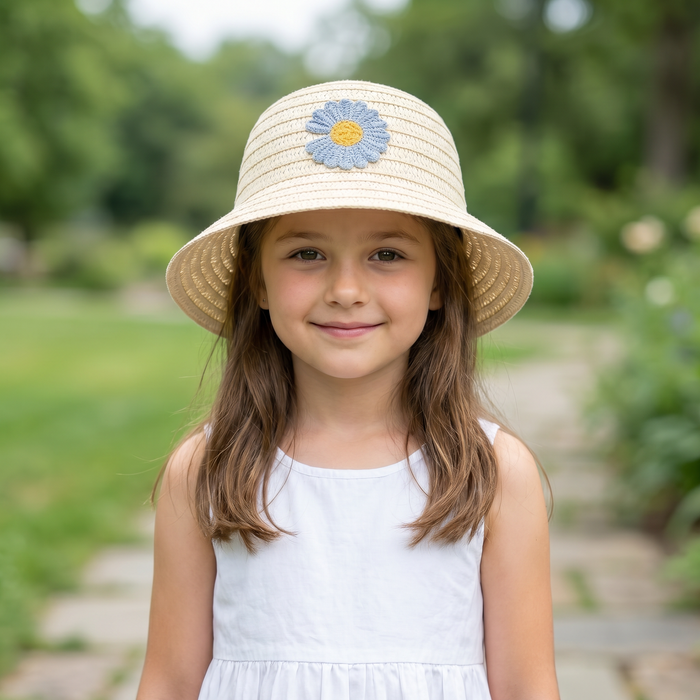Childrens Daisy Hat (54cm) | Kids Foldable Sun Hat