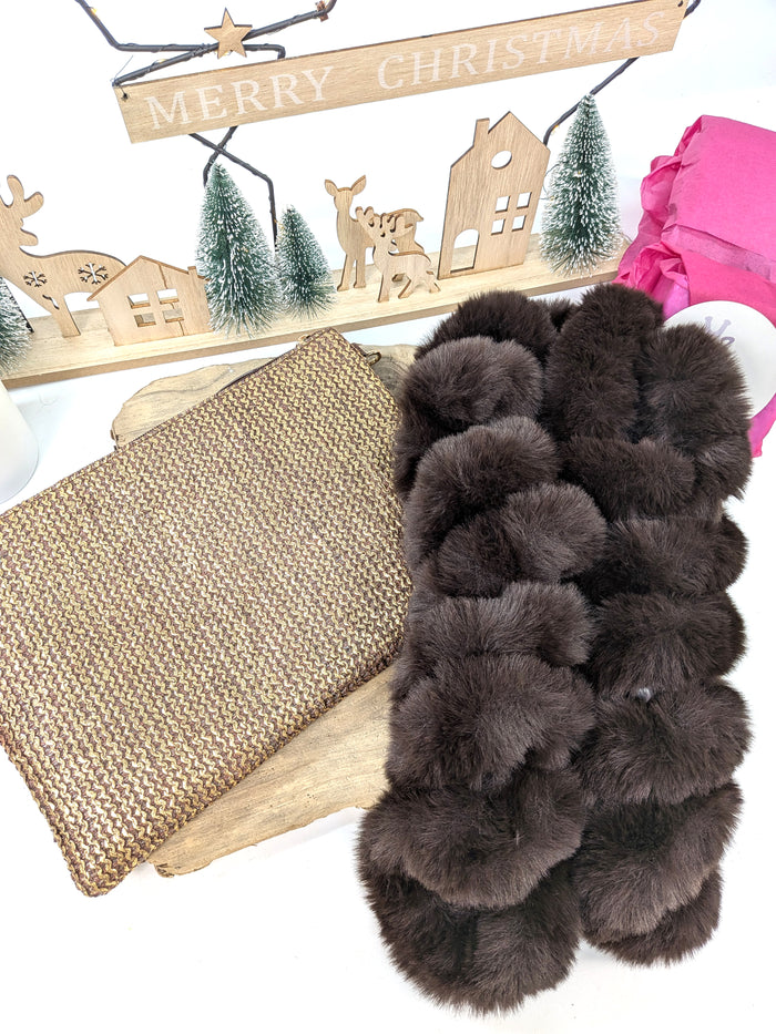 Chocolate Corkscrew Gift Set - Corkscrew Collar and Clutch Bag