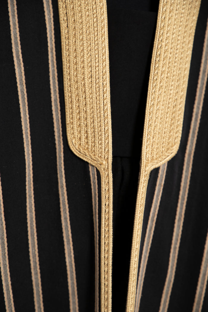 Classic Cotton Striped Abaya - Short