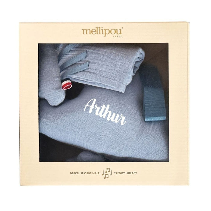 Coffret naissance doudou et peluche musicale - Lennon coffret naissance classique MELLIPOU