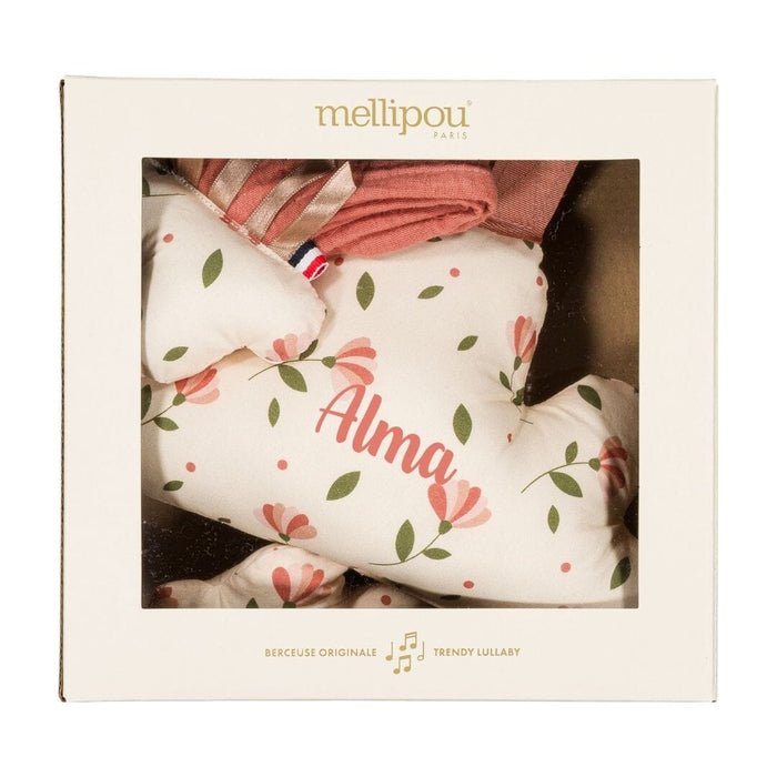 Coffret naissance mixte doudou et coussin - Holiday coffret naissance classique MELLIPOU