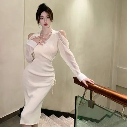 Bodycon Cold Shoulder Dresses fashionnsio