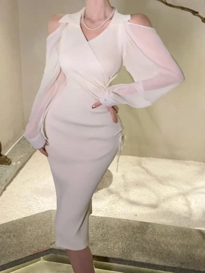 Bodycon Cold Shoulder Dresses fashionnsio