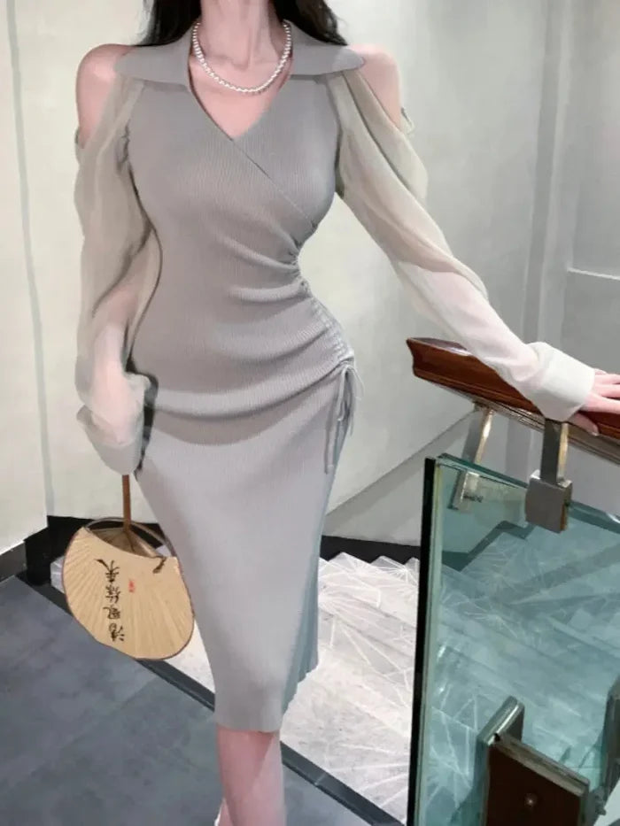 Bodycon Cold Shoulder Dresses fashionnsio