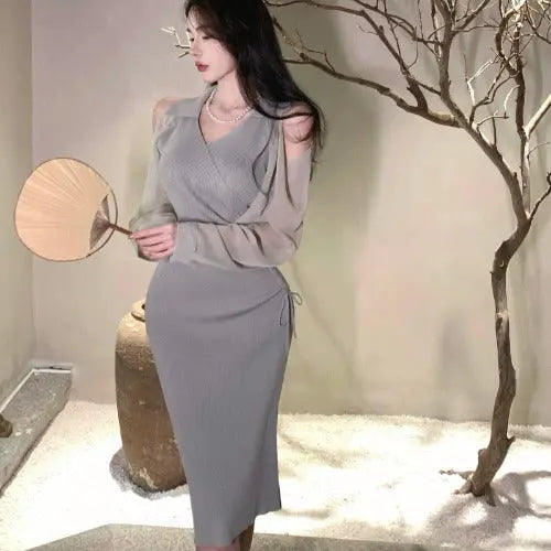 Bodycon Cold Shoulder Dresses fashionnsio