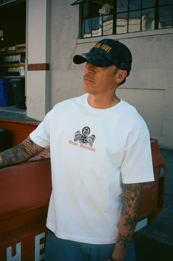 Collaged Flash S/S Tee White / FIFTH x Tony Valentine NYC