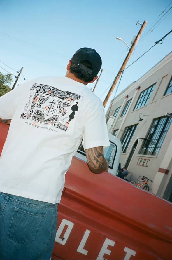Collaged Flash S/S Tee White / FIFTH x Tony Valentine NYC