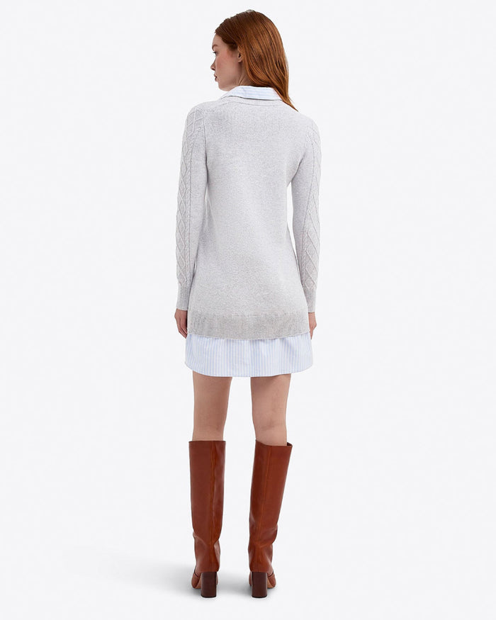 Collared Combo Sweaterdress