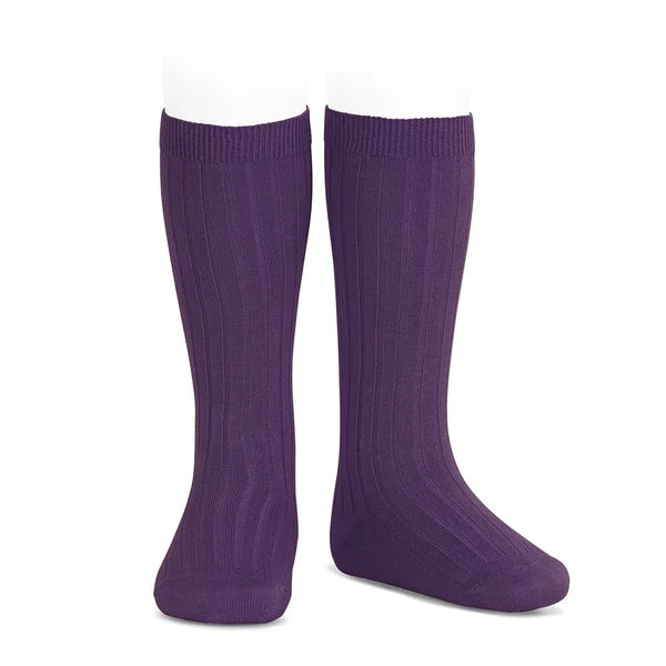 Condor Knee High Ribbed Sock (#180 Berenjena)
