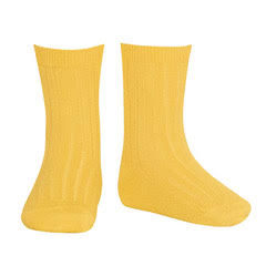 Condor Short Ribbed Sock (#630 Amarillo)