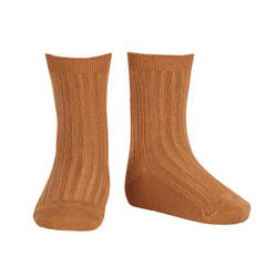 Condor Short Ribbed Sock (#688 Canela)