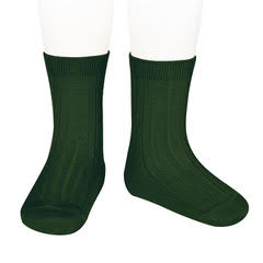 Condor Short Ribbed Sock (#780 Verde Botella)