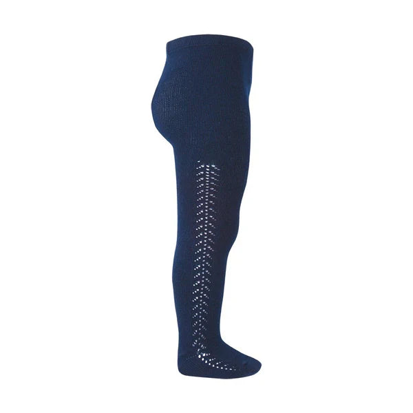 Condor Side Openwork Tights (#480 Navy)