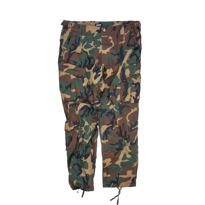 CQR Woodland Camo Ripstop Trousers - Large - Army & Outdoors - Combat Trousers
