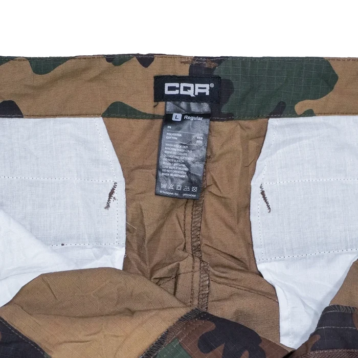 CQR Woodland Camo Ripstop Trousers - Large - Army & Outdoors - Combat Trousers