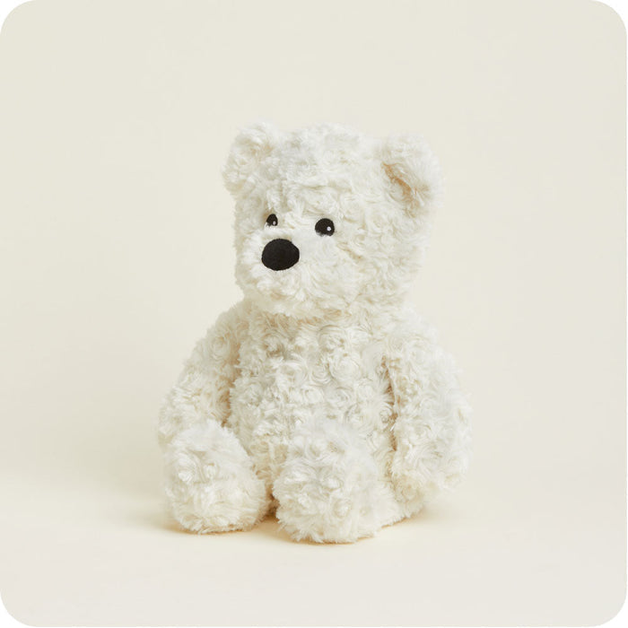 Microwavable Cream Curly Bear