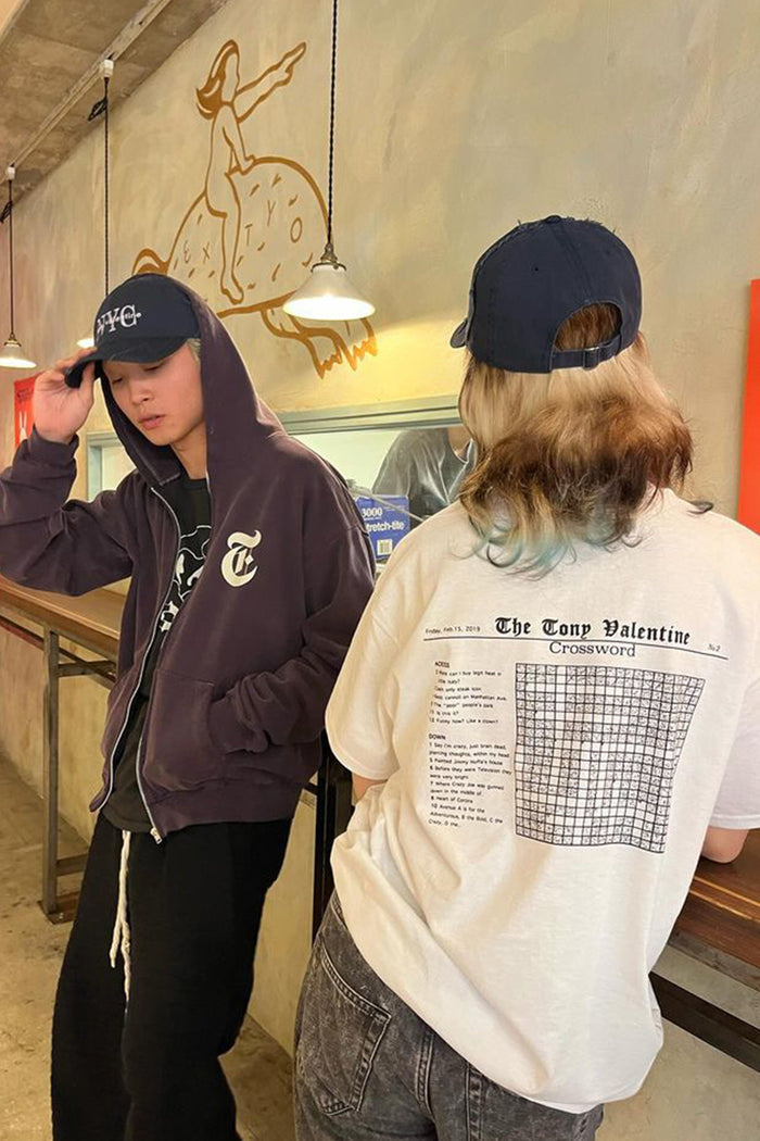 Crossword S/S Tee WHT / Tony Valentine NYC