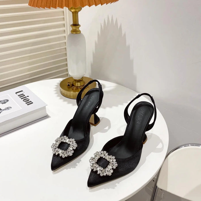 Princess Crystal Triangle Heels fashionnsio