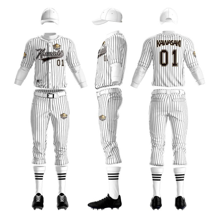 Custom Striped Baseball Uniform Package