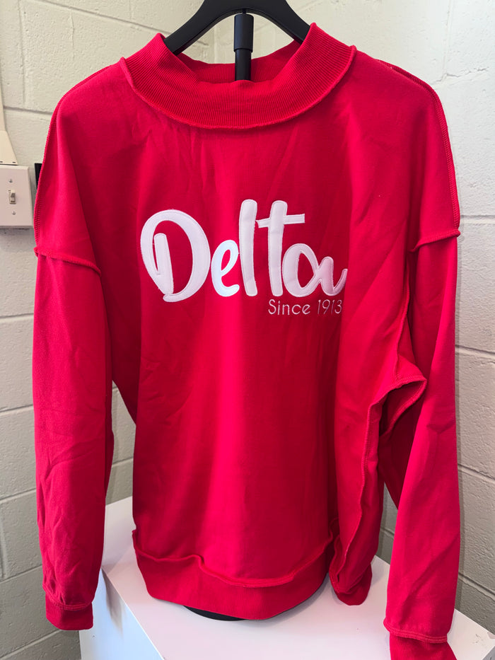 D9 - Delta Embroidered Mock Neck (2 Colors)