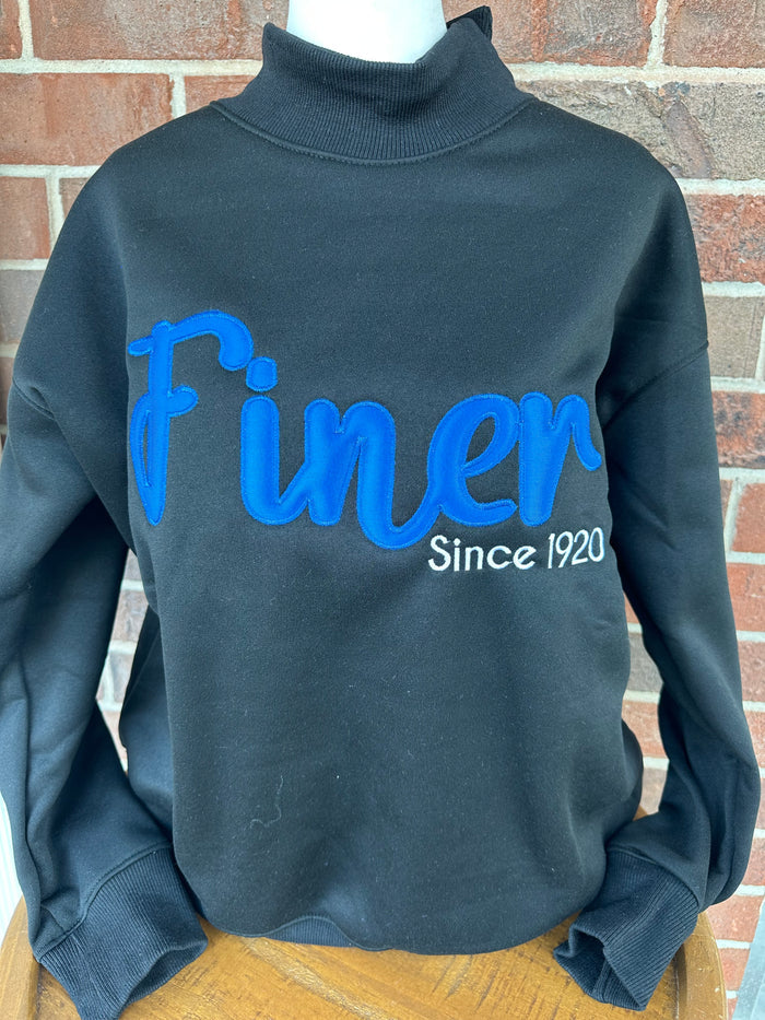 D9 - Finer Embroidered Mock Neck