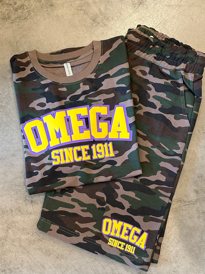 D9 - Fraternity Puff Ink Tee/Sweat Short Set