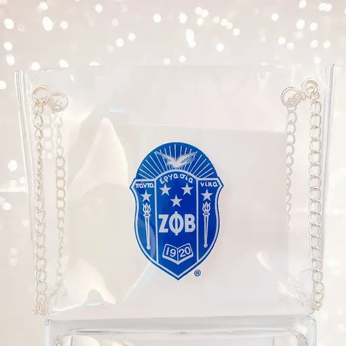D9 - NEW Sorority Clear Clutch