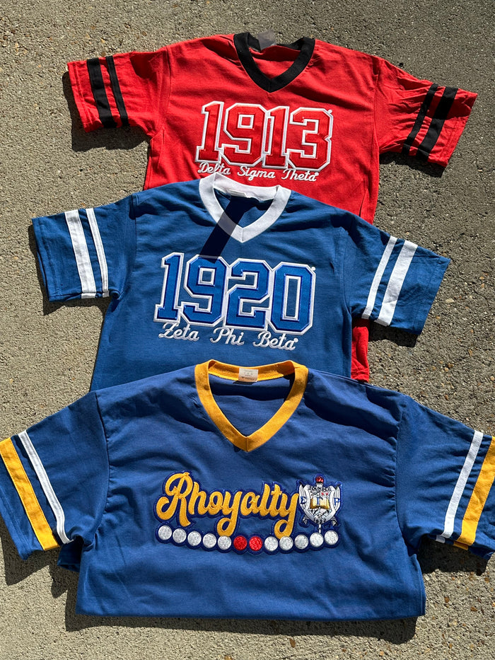 D9 - Retro V-Neck Jersey Tee