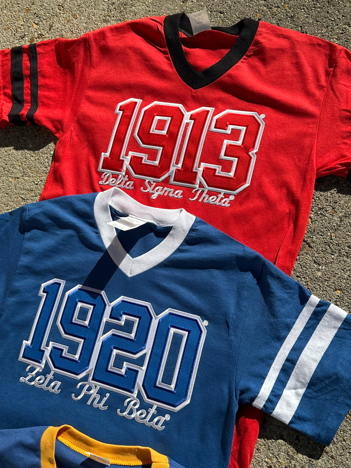 D9 - Retro V-Neck Jersey Tee