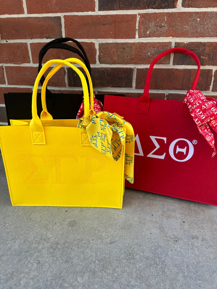 D9 - Sorority Felt Tote Bag