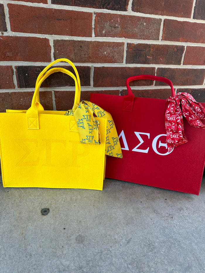 D9 - Sorority Felt Tote Bag