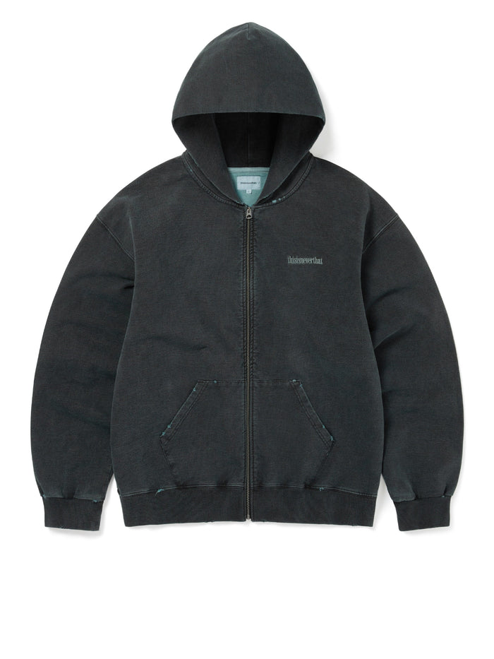 Damaged Zip Up Hoodie