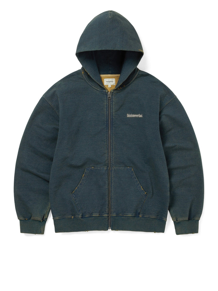 Damaged Zip Up Hoodie