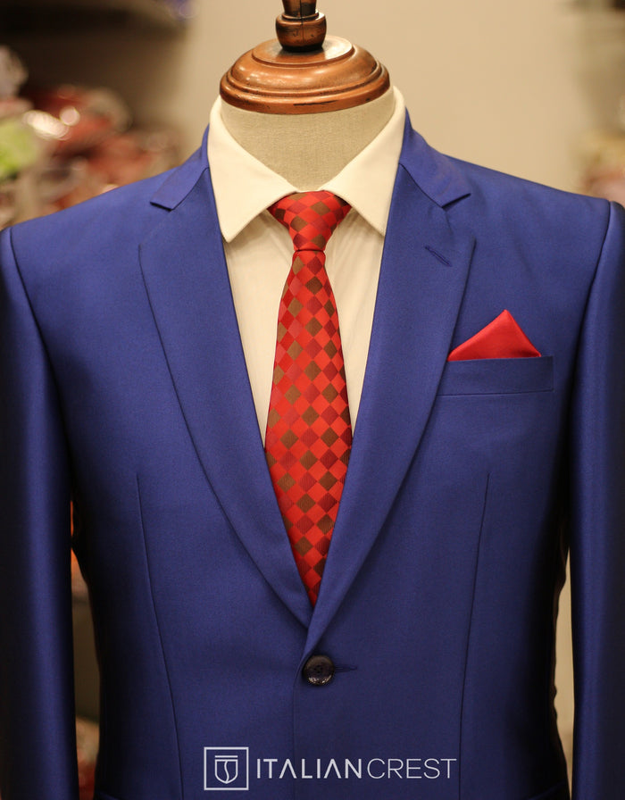 Dark Royal Blue Single Breasted Suit
