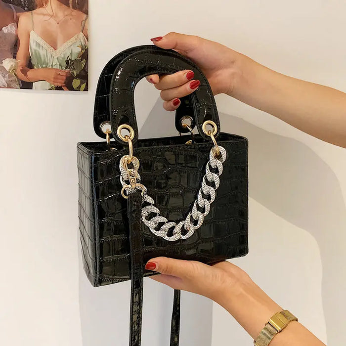 Diamond Textured Tote Handbags fashionnsio