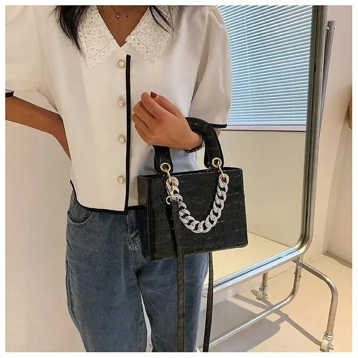 Diamond Textured Tote Handbags fashionnsio