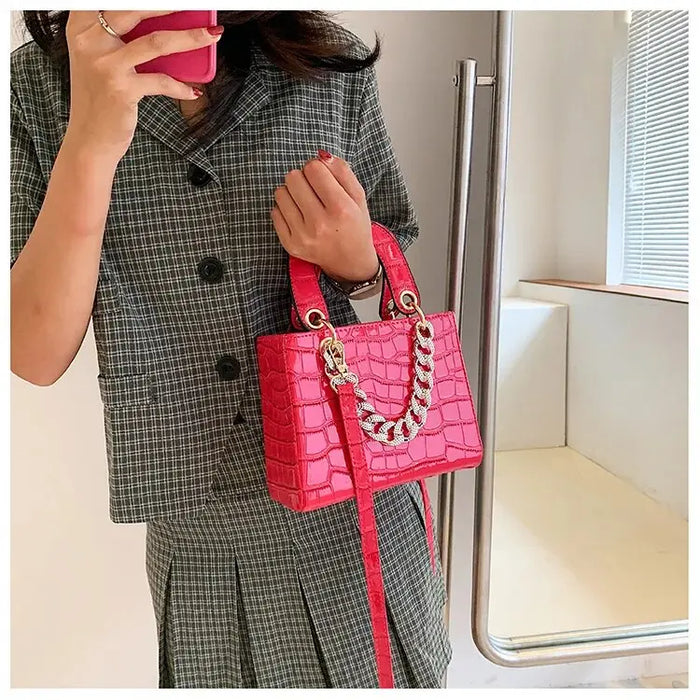 Diamond Textured Tote Handbags fashionnsio