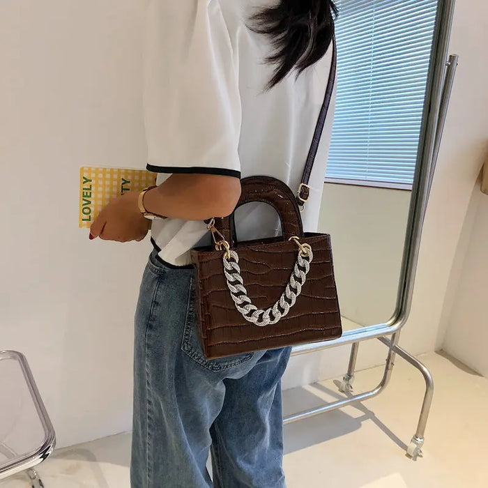 Diamond Textured Tote Handbags fashionnsio