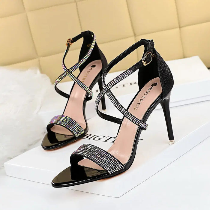 Sequin Rhinestone Pump Heels fashionnsio